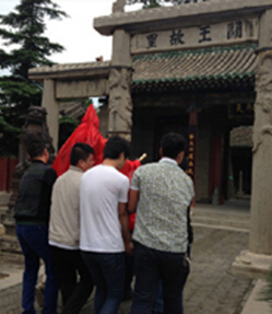客户关公铜像开光